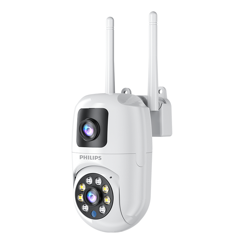 Philips กล้องวงจรปิด 2 เลนส์ 2 ภาพ 5MP อินฟราเรด พูดคุยสองทาง ดูผ่านแอปได้ทุกที่ ประกันหนึ่งปี