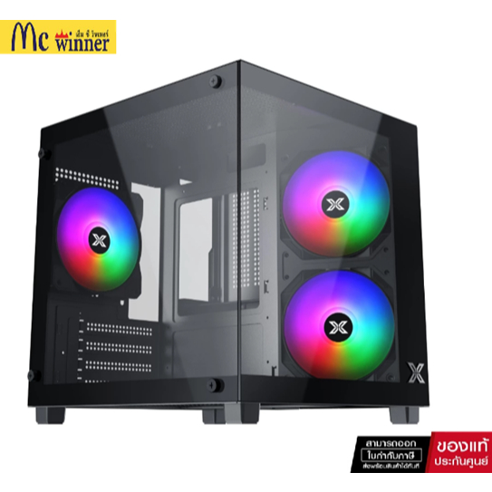 CASE (มีพัดลมให้ 3ตัว) XIGMATEK AQUA M NANO II - BLACK (MICRO-ATX) (EN46940)