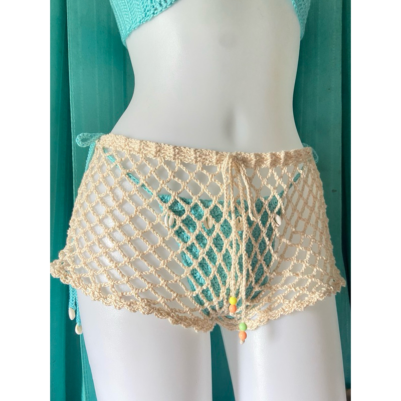 กางเกงตาข่ายไหมพรม🧶Handmade100%🧶