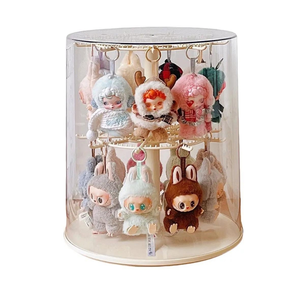 กล่องเก็บฝุ่นลาบูบู ตำแหน่งแขวน18ตำแหน่ง กล่องเก็บของแบบหมุนได้ กล่องโชว์โมเดล ต