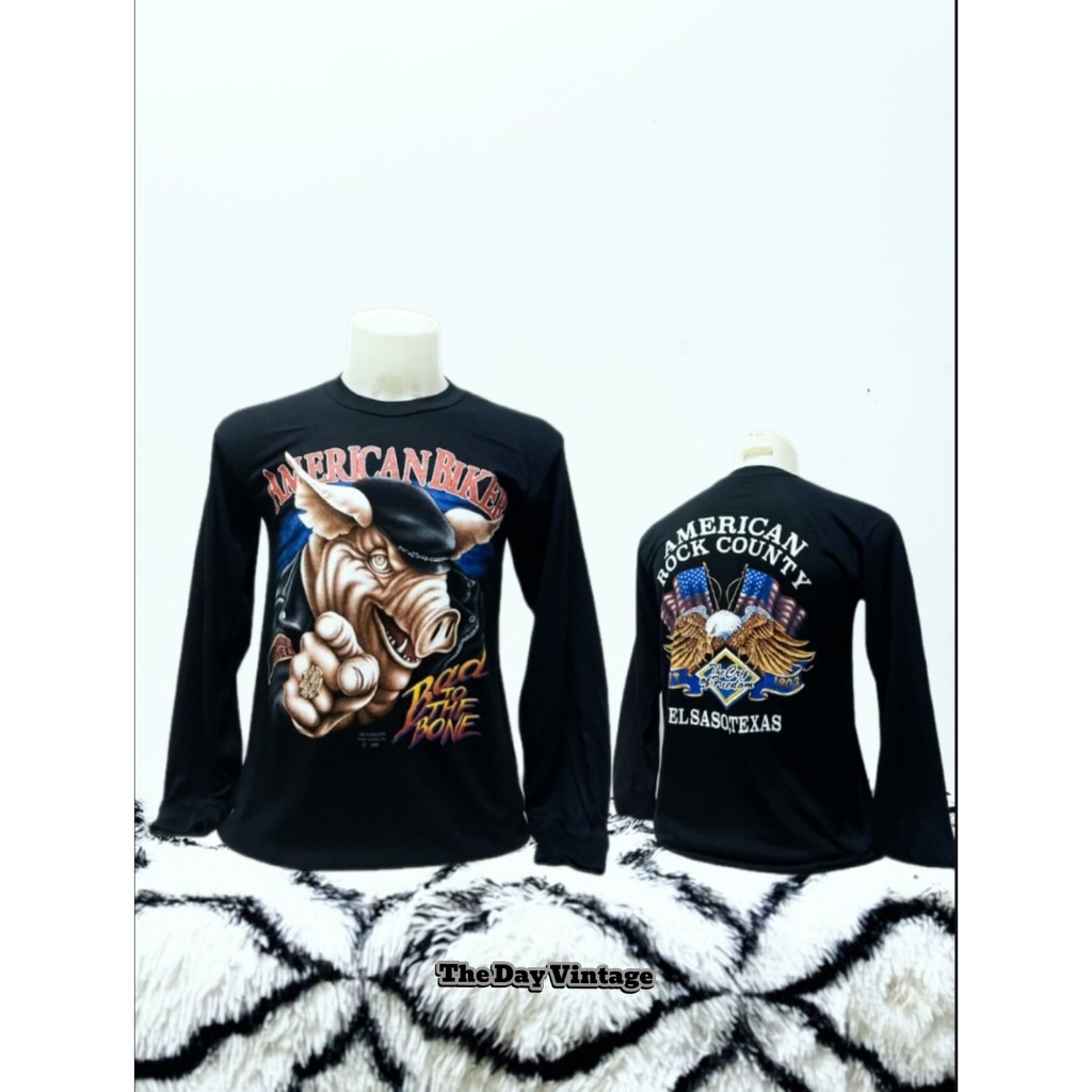 เสื้อแขนยาว 3D วินเทจผ้าบาง 50/50 มีไซส์ s – xl ใส่ได้ทั้ง ชาย และ หญิง – โปรปัง