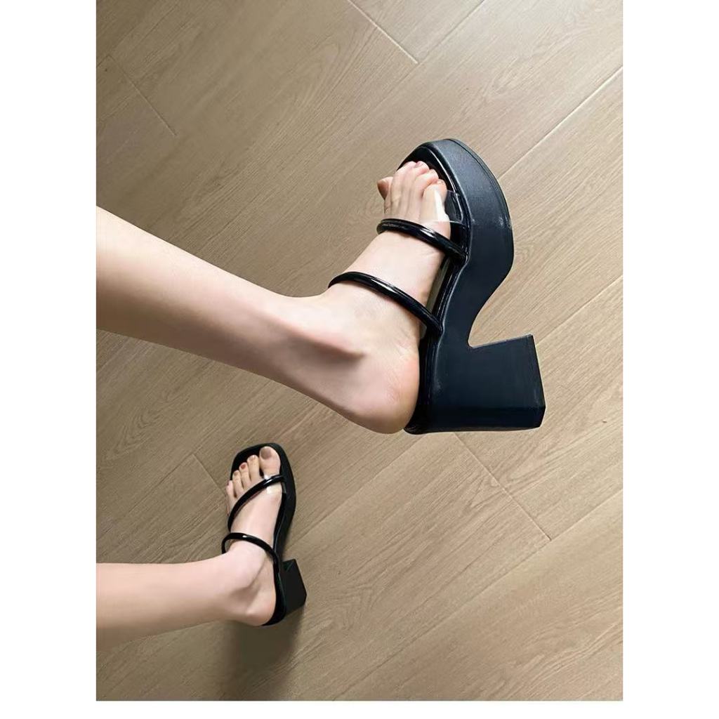 พร้อมส่งจากไทย TX660 รองเท้าเเตะส้นสูง หนา3นิ้ว ใส่สบาย กันลื่น น้ำหนักเบา สำหรับผู้หญิง