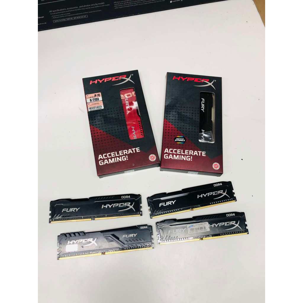 แรม ddr4 kingston hyperx  fury 8g 16g ราคาตามตัวเลือก เทสให้ทุกตัว