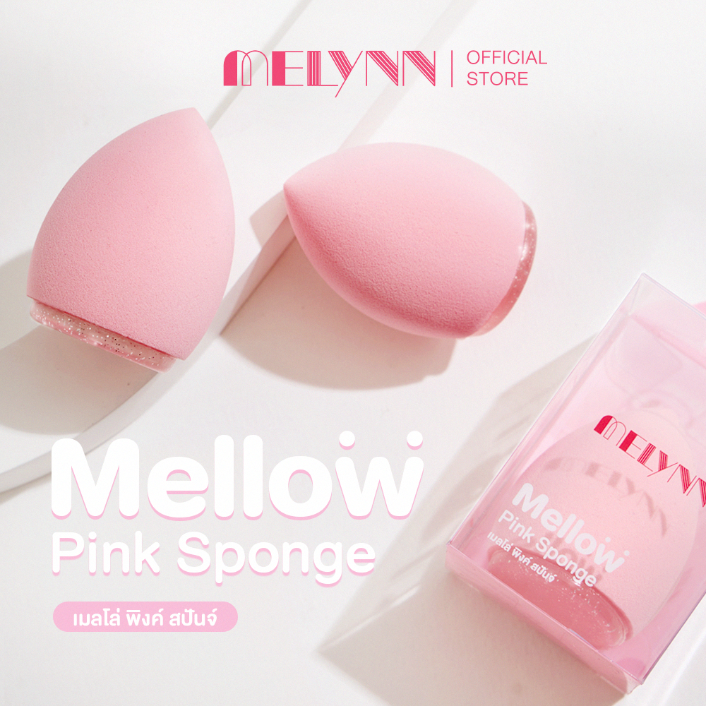 MELYNN - Mellow Pink  Sponge ฟองน้ำแต่งหน้า