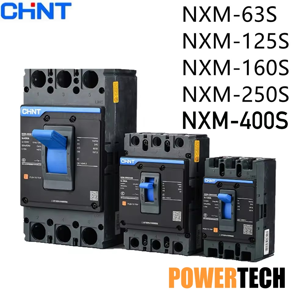 CHINT 3P เซอร์กิตเบรกเกอร์ เบรกเกอร์ เบรกเกอร์ เบรกเกอร์ไฟ NXM-XXXS/3300 3P 35kA NXM Breaker 160A 180A 200A 225A 400A