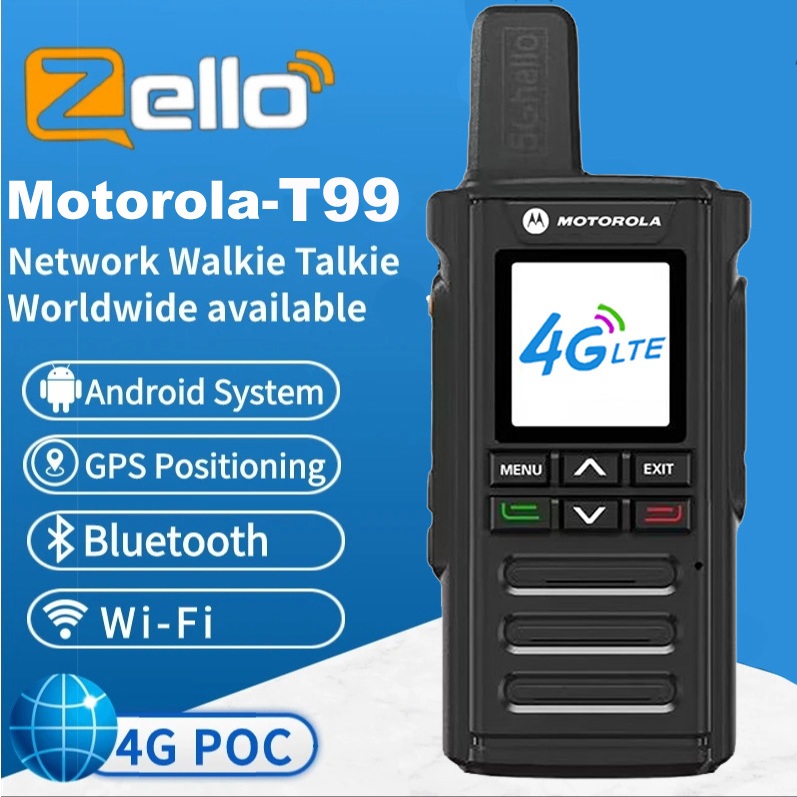 MT T99 การสื่อสารทางไกล 5000KM Zello Android 4g WIFI GPS Bluetooth Global Intercom