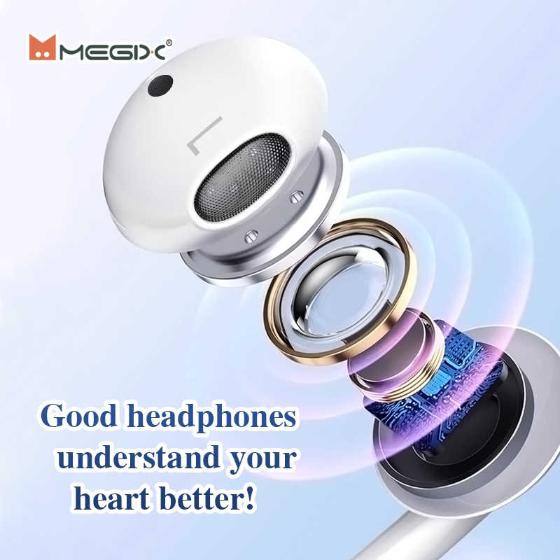 หูฟังแบบอินเอียร์ Megix E13 คุณภาพเสียงดีเยี่ยม รองรับการเชื่อมต่อ Bluetooth สำหรับ  l7 l8 x xr l11 l12 l13 l14