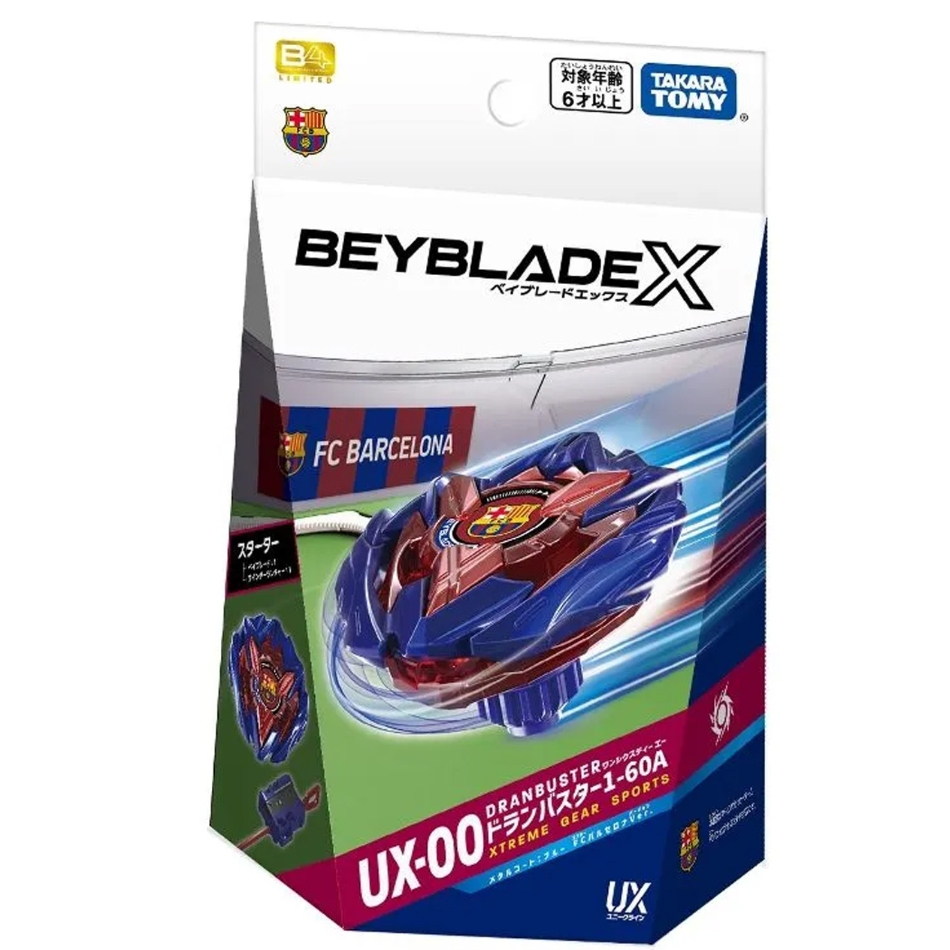 [พร้อมส่ง]  Beyblade X UX-00 : Starter Dran Buster 1-60A MetalCoat : Blue FC Barcelona Ver. Lot.Hk