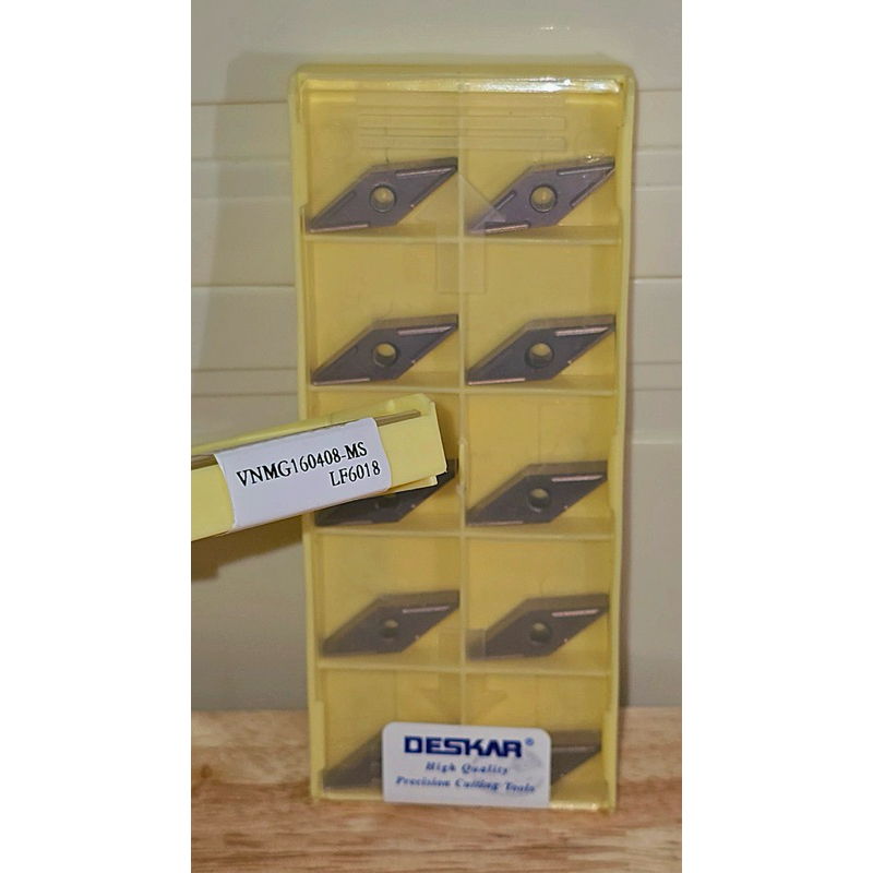 เม็ดมีด INSERTS V16 เม็ดสองหน้า VNMG160404-MS LF6018 VNMG160408-MS LF6018 มุม 04 08 กัดสแตนเลส ยี่ห้อ DESKAR - รูปที่ 4