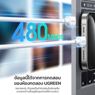 UGREEN สายชาร์จ USB-C to USB-C PD Fast Charging Cable 3A รองรับการชาร์จสูงสุด 60-100W รุ่น L501