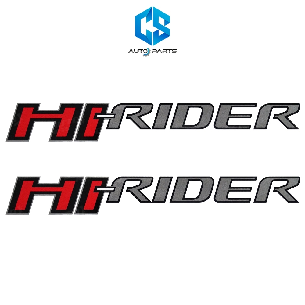 สติ๊กเกอร์ HI-RIDER (สีเทาเข้ม) - FORD RANGER ปี12-15 (ติดข้างท้ายกระบะ)
