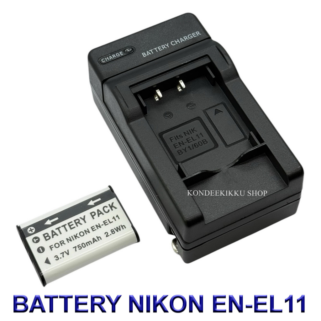 EN-EL11  ENEL11 Battery and Charger For Nikon Coolpix S01, Coolpix S550, Coolpix S560 BY KONDEEKIKKU SHOP ราคา ถูกที่สุด ดีลบีเคเค แกลเลอรีภาพที่ 2