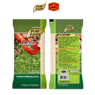 (มีฮาลาล) น้ำจิ้มซีฟู้ดส์ เพียวฟู้ดส์ ขนาดพกพา ทานง่าย ขนาด 50 g. ตรา เพียวฟู้ดส์