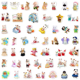 💥จัดส่งไว💥(362)สติกเกอร์ตกแต่งรูปซิลวาเนียนแฟมิลี่ 100 ชิ้น