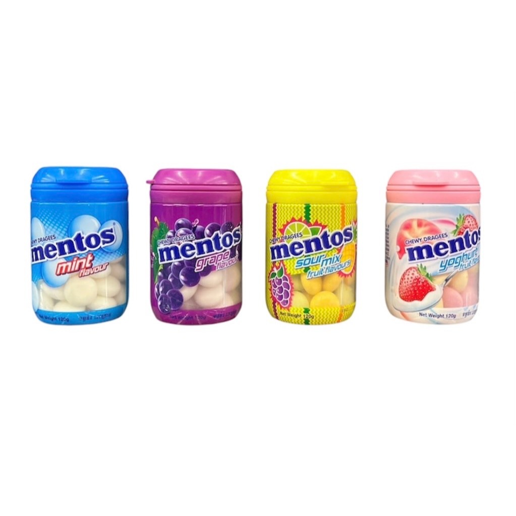 mentos เมนทอส ลูกอม และ หมากฝรั่ง แบบขวด candy&chewing gum