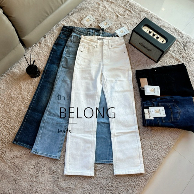 BELONG | BL605/BL606 | CLEAN (คลีน) กางเกงยีนส์ทรงกระบอกเล็กเอวกลาง | A04