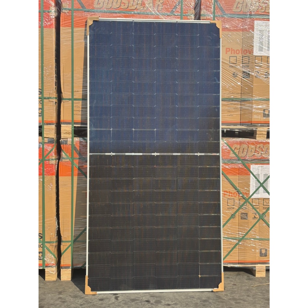 แผงโซล่าเซลล์ MONO 560w - 600w Half Cut มีรับประกัน เทคโนโลยี Genius โมโน 585 พลังงานแสงอาทิตย์ 580 