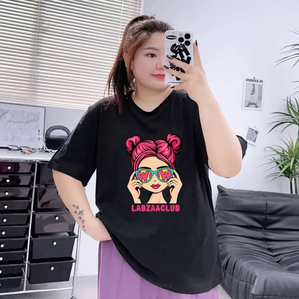 TeddyTee🎀เสื้อสาวอวบ ตัวใหญ่ ผ้าฝ้าย100% เสื้อผ้าแฟชั่นผู้หญิง สวมใส่สบาย เสื้อยืดผู้หญิง ไม่ต้องรีดผ้า S-4XL