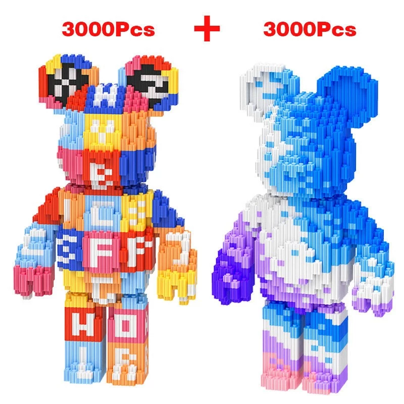 บล็อกตัวต่อหมีรุนแรง โมเดลบล็อกตัวต่อ 30CM thumbnail 6