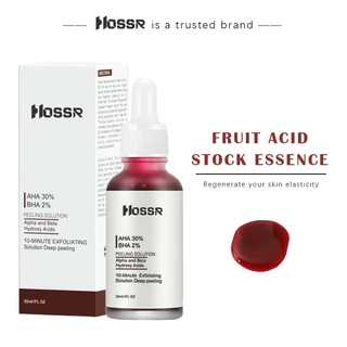 มาส์กแดง หน้าใส AHA HOSSR AHA 30% + BHA 2% ผลิตภัณฑ์ดูแลผิวหน้า กําจัดสิว ควบคุมความมัน 30 มล.