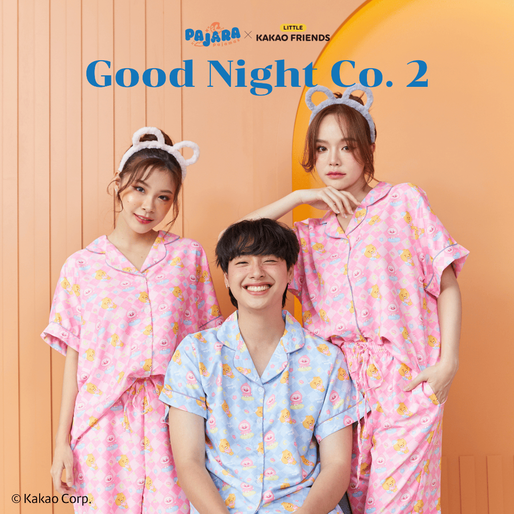 ชุดนอน Pajara Pajamas (KF-0011-4) 𝗟𝗜𝗧𝗧𝗟𝗘 𝗞𝗔𝗞𝗔𝗢 𝗙𝗥𝗜𝗘𝗡𝗗𝗦:Good Night 2 ( Little Apeach &  Little Ryan )
