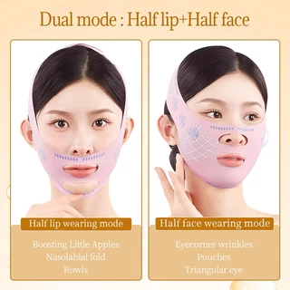 สายรัดนวดหน้า V Shape เทปพันหน้ายกกระชับใบหน้า นํากลับมาใช้ใหม่ ต่อต้านริ้วรอย สายรัดกระชับสัดส่วนแก้ม สายรัดแก้ม