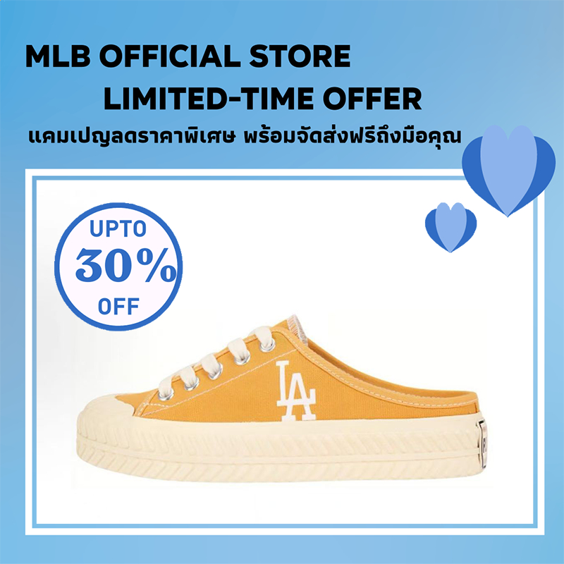 ของแท้ 100% MLB Play Ball รองเท้าแตะ รองเท้าเปิดส้น MLB รองเท้า รองเท้าผ้าใบ