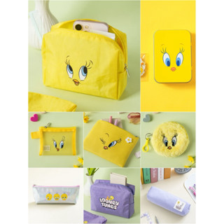 Daiso Korea กระเป๋าLooney tunes Tweety กระเป๋าใส่เหรียญ ใส่ล…