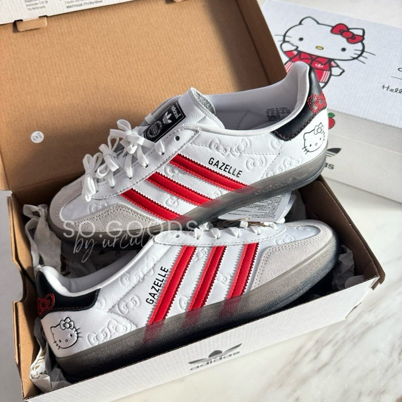 ✨โค้ดลด20%เหลือ7,390✨ พร้อมส่งในไทย ของแท้ 💌 Adidas gazelle x hello kitty