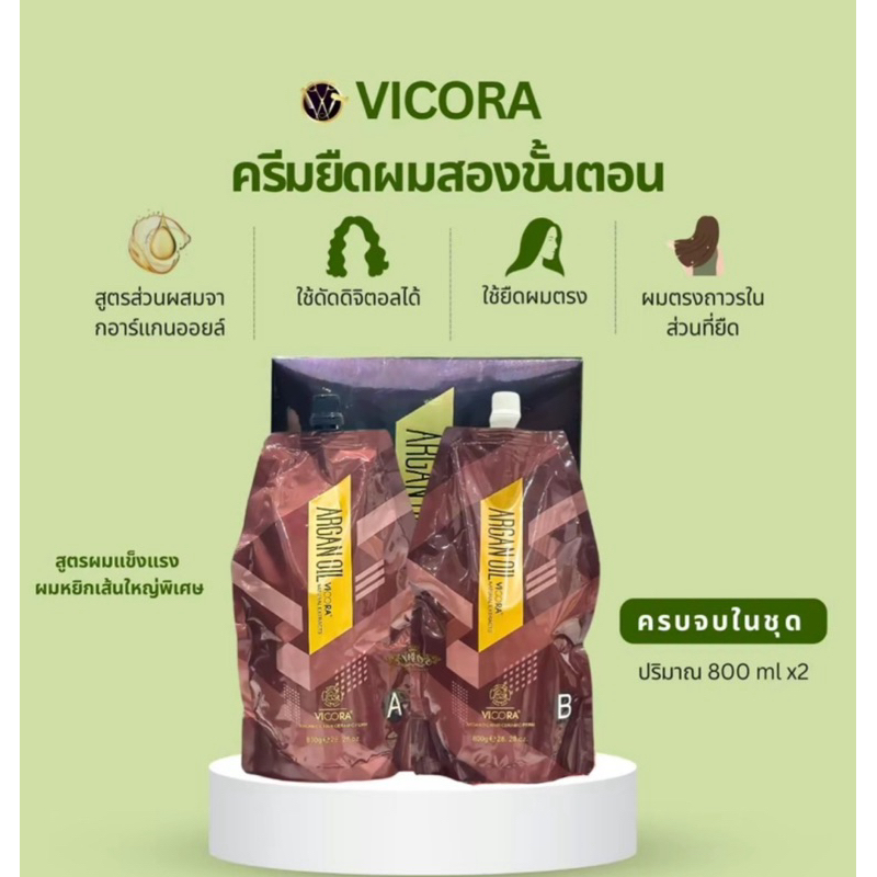 ครีมยืดผมถาวรสองขั้นตอน VICORA (สำหรับช่างทำผม) ราคา ถูกที่สุด ดีลบีเคเค แกลเลอรีภาพที่ 4