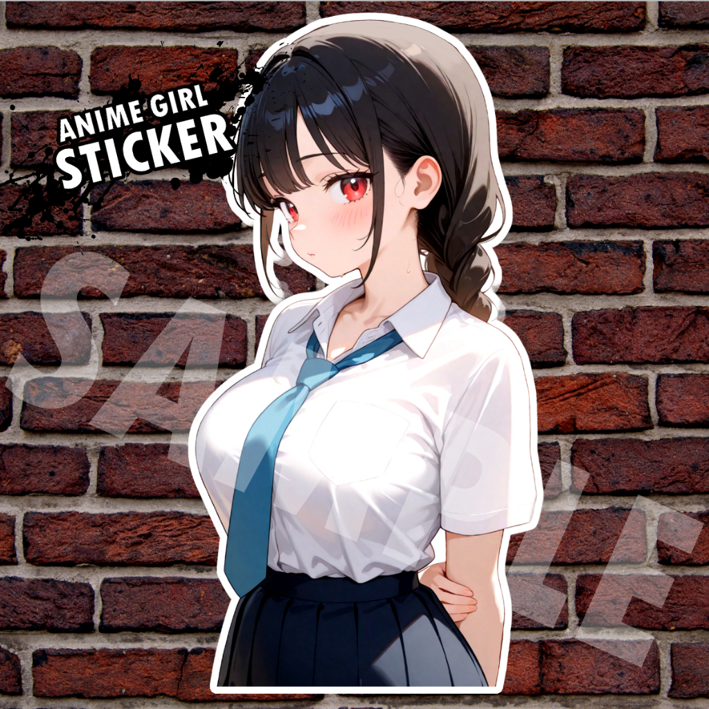Anime Girl Uniform สติ๊กเกอร์ อนิเมะ Waifu Sticker การ์ตูนญี่ปุ่น SPS038 Doujin Thai