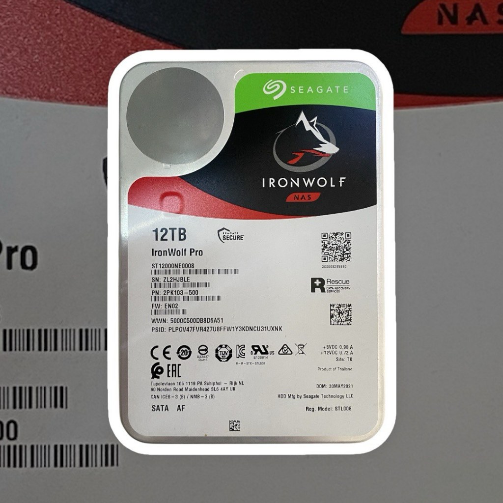 ฮาร์ดดิสก์ มือสอง SEAGATE IRONWOLF 12 TB Sata สำหรับ กล้องวงจรปิด ,CCTV ,NAS และคอมพิวเตอร์