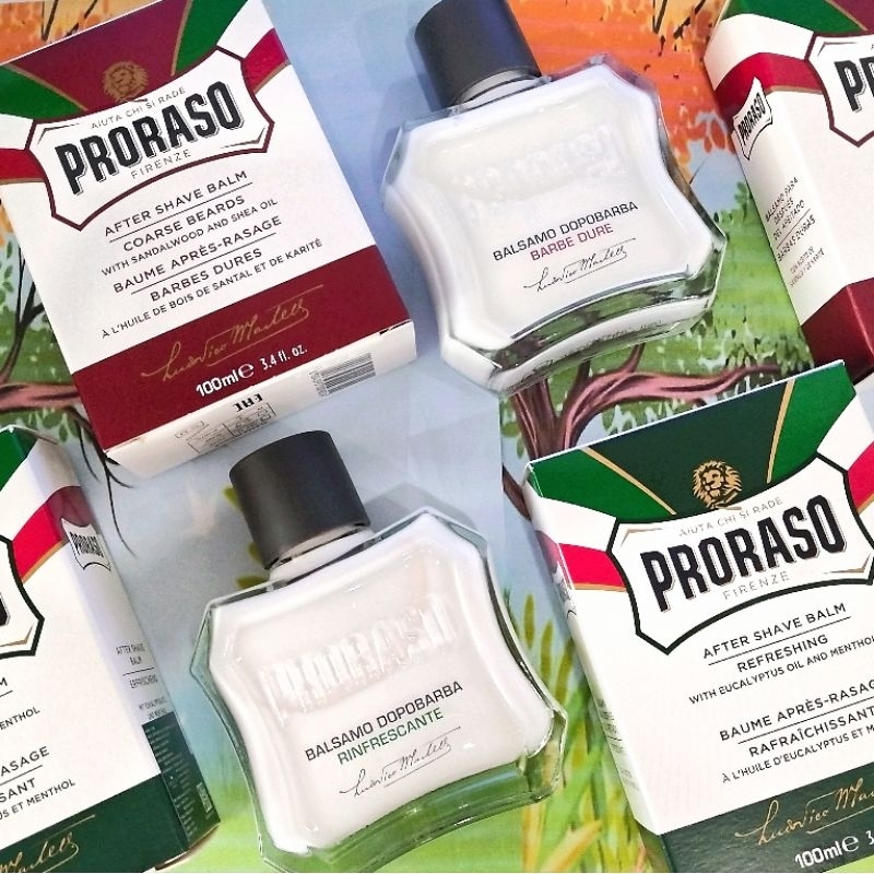 🇮🇹ฉลากไทยของแท้🇮🇹🔥Proraso After-Shave Balm Refreshing,Nourish บาล์มบำรุงผิวหลังโกนหนวด