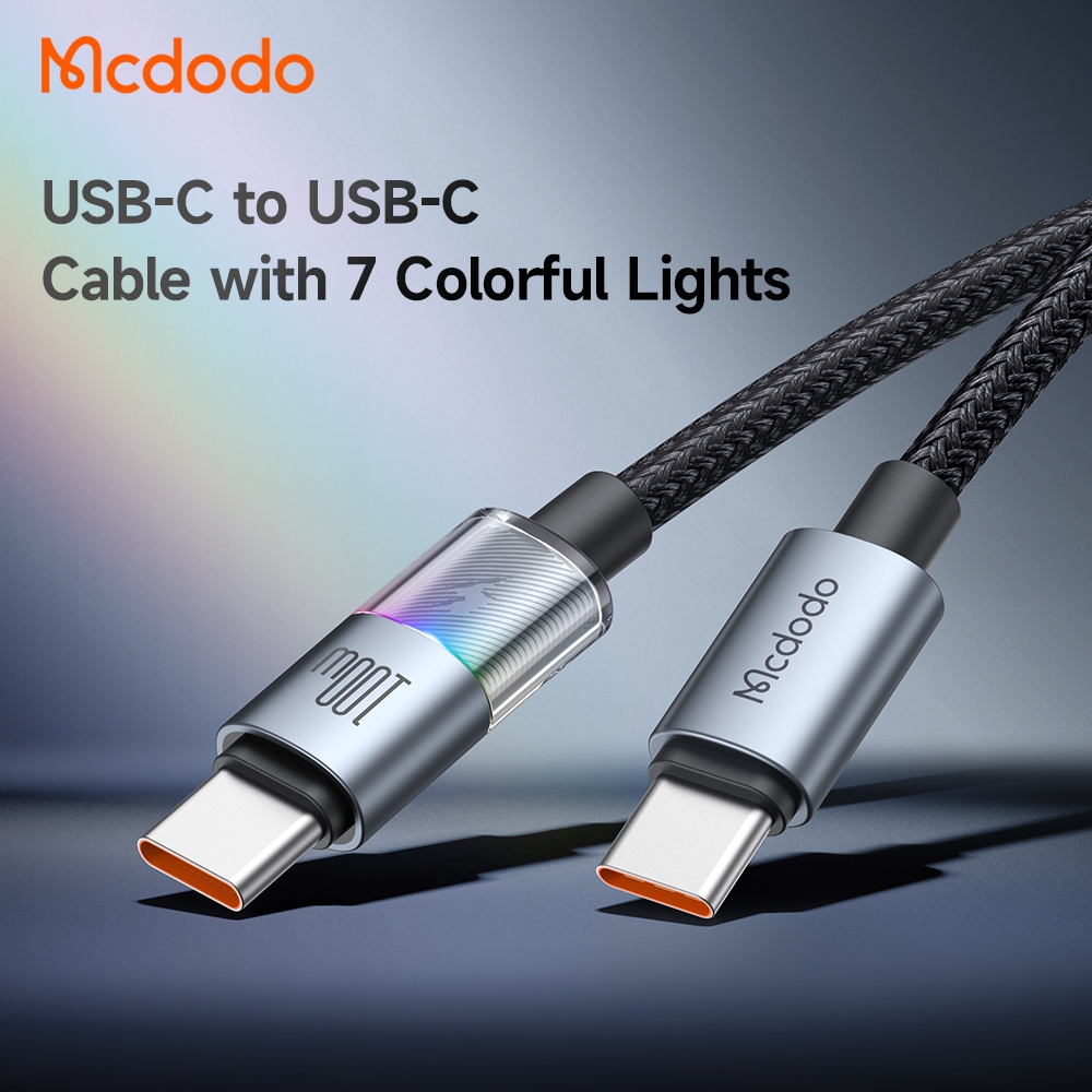 Mcdodo สายชาร์จRGB light PD ip max36w , PD ctoc max100w มีไฟRGB