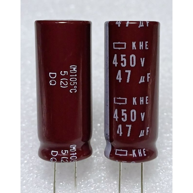 Nippon Chemi-con KHE 47uf 450v capacitor ตัวเก็บประจุ คาปาซิเตอร์