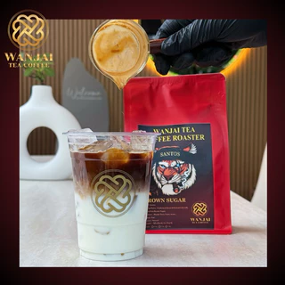 เมล็ดกาแฟคั่ว Brazil Santos คั่วระดับกลางเข้ม ดาร์กช็อค,ถั่ว,บราวชูก้า WHANJAI TEA COFFEE ROASTER