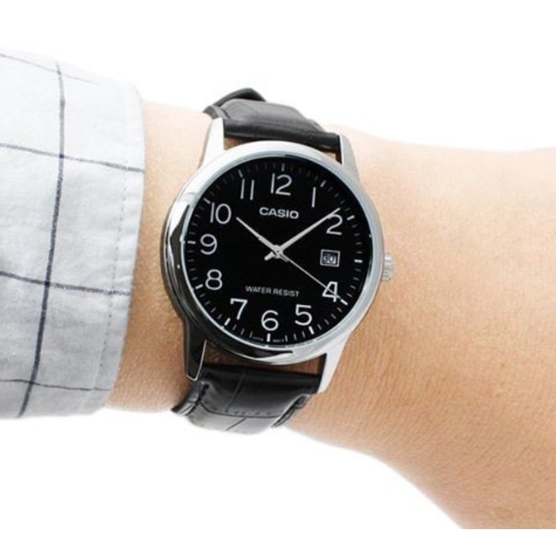 casio ของแท้ประกันศูนย์ นาฬิกาคาสิโอ ผู้ชาย รุ่น MTP-V002D MTP-V002L / SMILEYTIME ขายแต่ของแท้ ประกันศูนย์cmg/c-thong