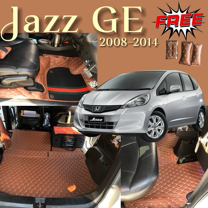 (ฟรี!! หมอนรองคอ+สายคาดเบลท์) Jazz GE ปี 2008-2014 พรมรถยนต์ดักจับฝุ่นภายในรถ คัดเกรดส่งตรงจากโรงงาน
