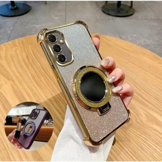 เคสกริตเตอร์ สำหรับSamsung A17 A18 A57 A37 S26FE S25FE S24FE A36 A56 A55 A16 A02S A03S A54 กระจก แต่งหน้า ตั้งได้ F2