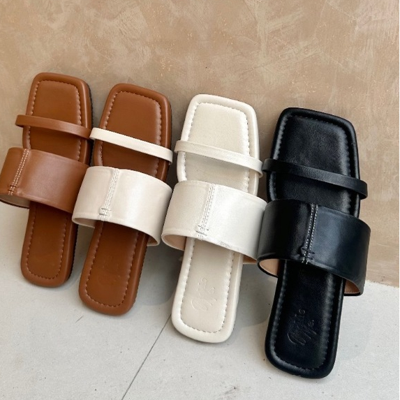 Rami buckle me รองเท้าแตะสไตล์เกาหลี พื้นนุ่มมาก