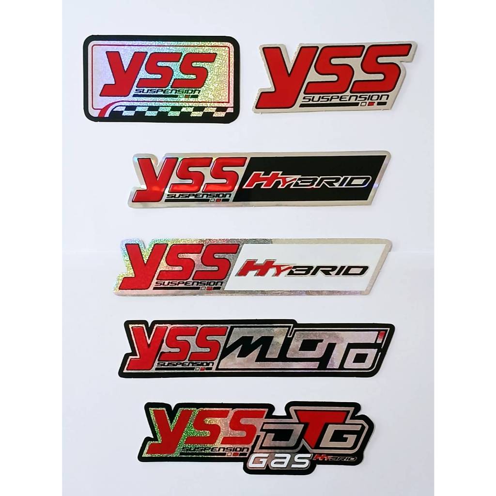 ฟอย์สติ๊กเกอร์แต่งรถ แต่งคลัช แต่งท่อ แต่งโช้ค #yss ( สะท้อนแสงทุกแบบ )