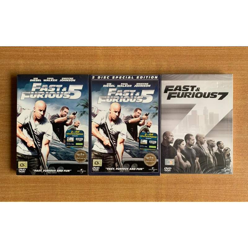 DVD : Fast & Furious 5, 6, 7 เร็ว...แรงทะลุนรก [มือ 1 ปกสวม] Paul Walker / Vin Diesel / ดีวีดี หนัง แผ่นแท้ ตรงปก