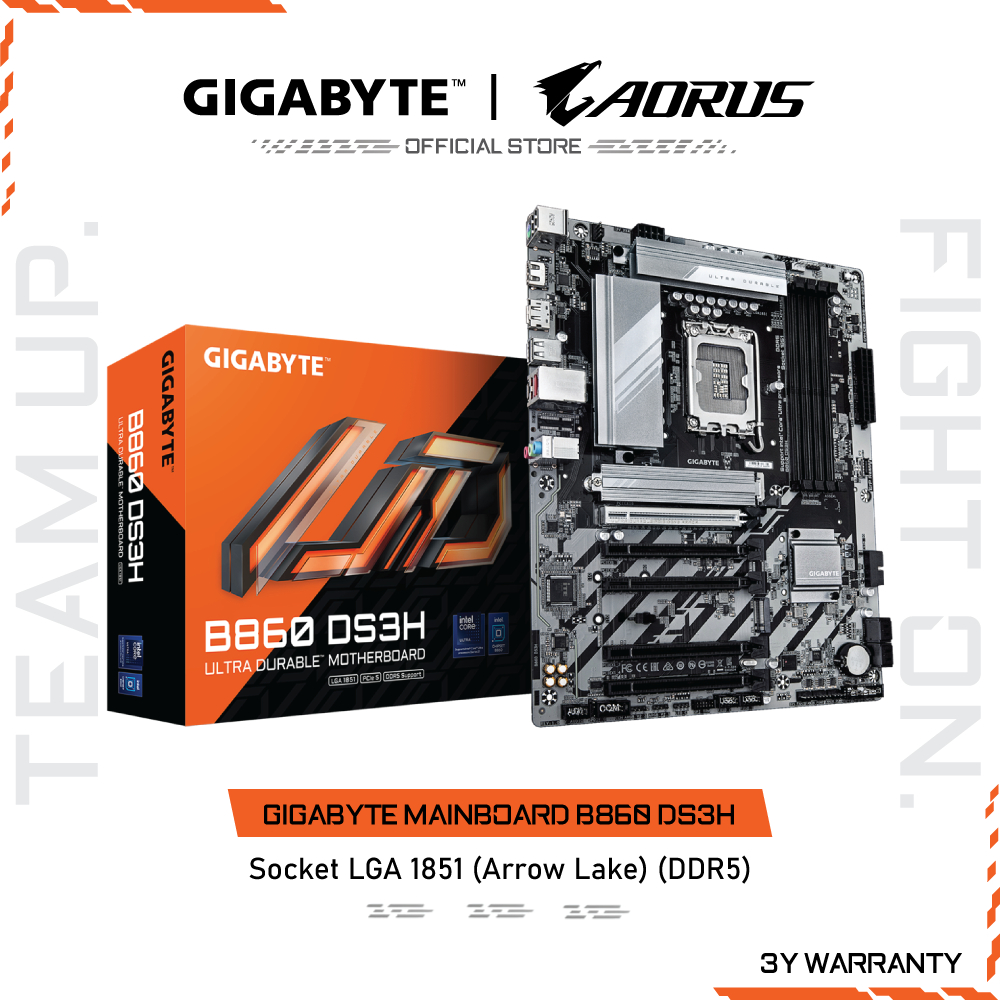 GIGABYTE MAINBOARD B860 DS3H เมนบอร์ด B860 DS3H-1.0
