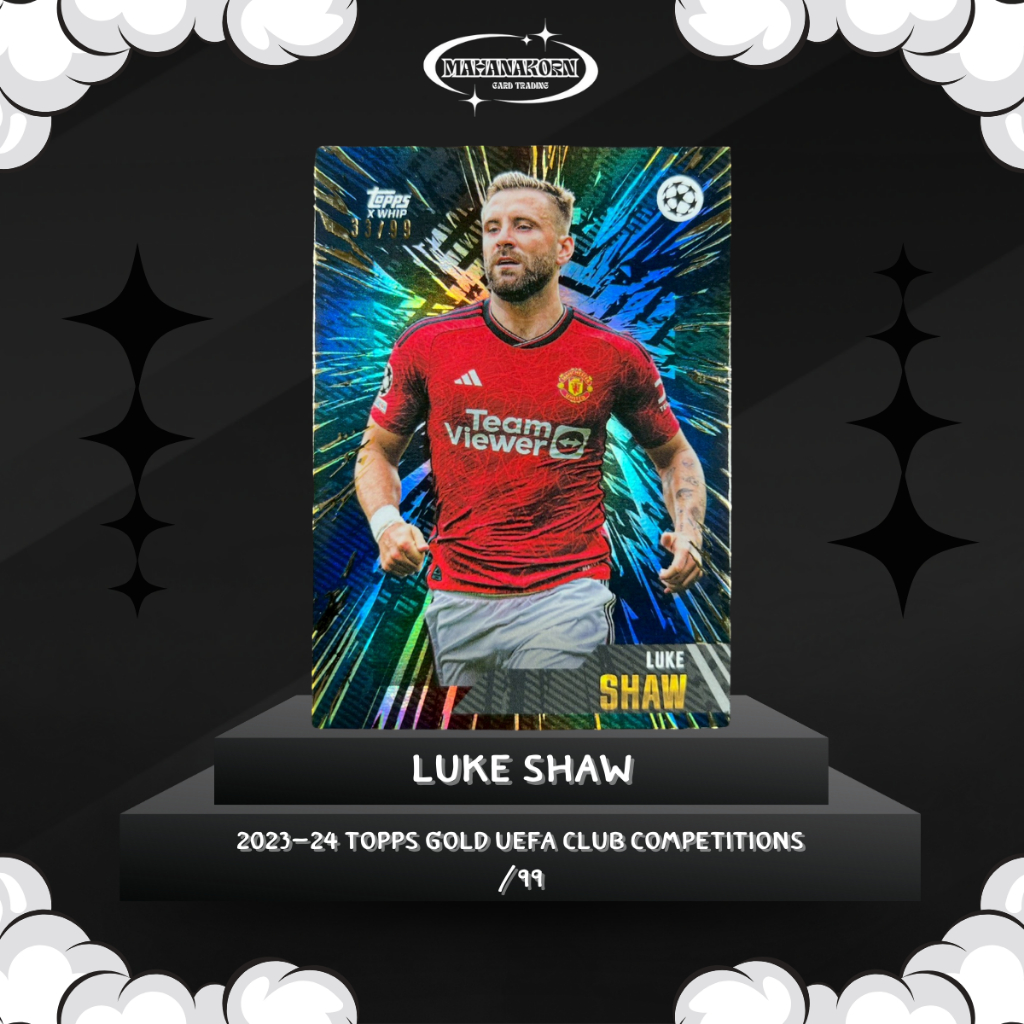 Luke Shaw 2023-24 Topps Gold UEFA Club Competitions /99