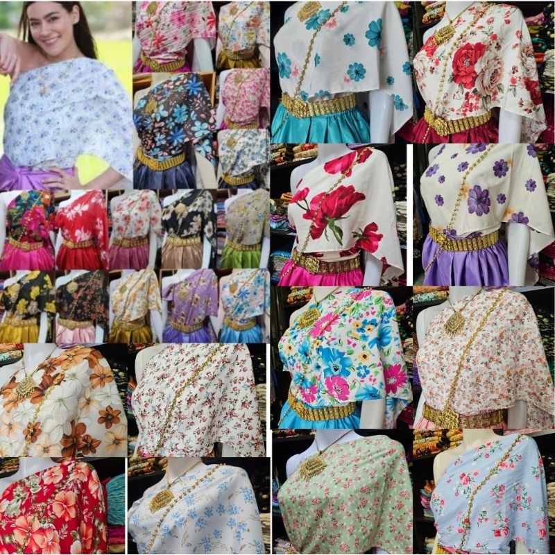 #ชุดแม่ชบา#ชุดไทยสไบลายดอก​ #ชุดไทยสงกรานต์​ #ชุดไทยราคาถูก#(ไม่รวมเครื่องประดับ)​