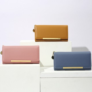 กระเป๋าสตางค์ กระเป๋าใส่เหรียญแฟชั่น ทรงใบยาว ทนทาน ใส่บัตรไ…