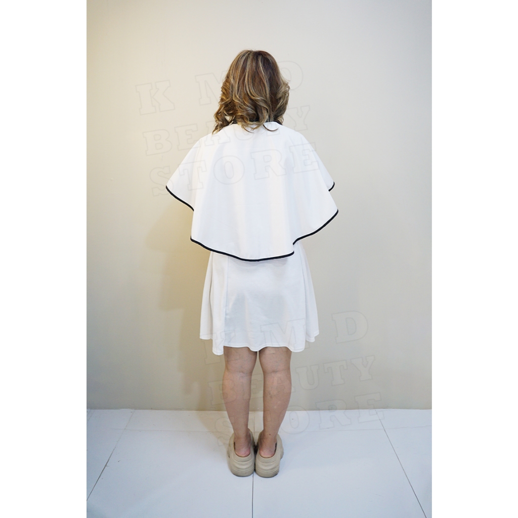 ผ้าคลุมทำผมแบบสั้น ผ้ารองทำสีผม เสื้อคลุมทำสีผม ผ้ากันเปื้อนทำสีผม แบบสั้น ระบายอากาศได้ดี ผ้ากันน้ำ ราคา ถูกที่สุด ดีลบีเคเค แกลเลอรีภาพที่ 9