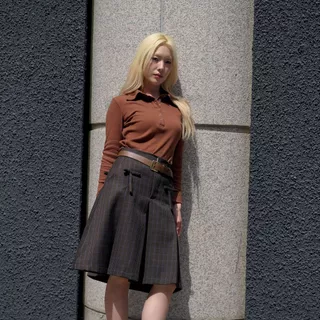 ÉTOILE BNK GIGI SNAP POLO โปโลเนื้อผ้ายืดหลายสี (สินค้าพรีออเดอร์บางสีและไซส์)