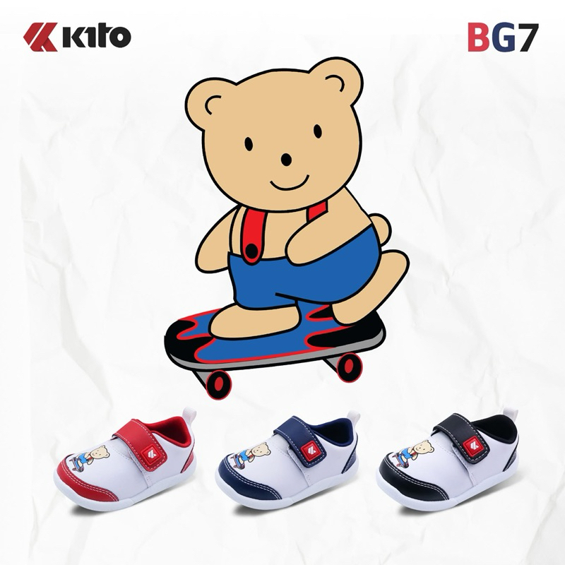 รองเท้าผ้าใบเด็กเล็ก Kito BG6 ,BG7  size 22-27