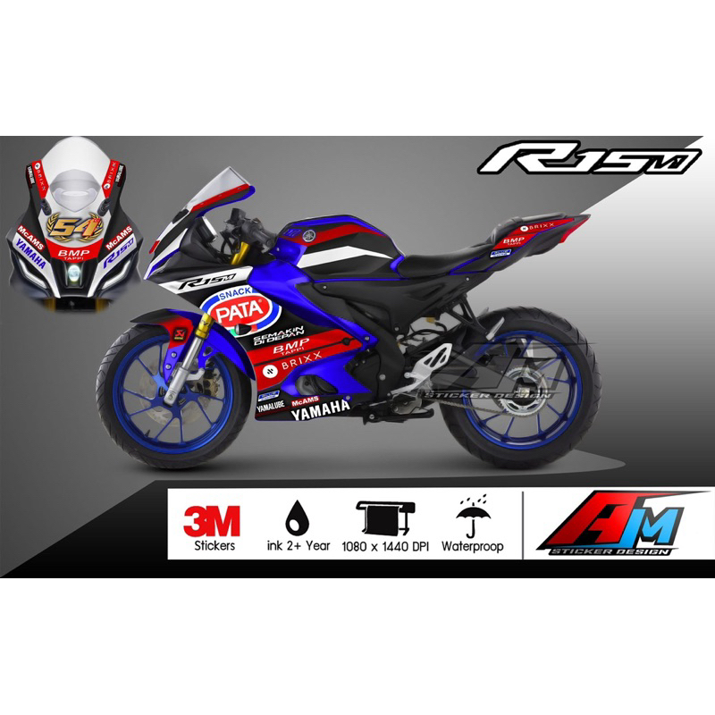 (Mr.AM) ชุดสติ๊กเกอร์ [เกรด Premium] Yamaha YZF-R15, R15M V4 2022 (PATA)